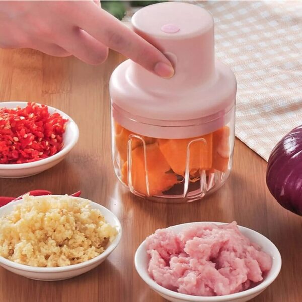ZARWAR USB Rechargeable Electric Chopper for Fruit, Vegetable, Onion, Garlic Vegetable Chopper - Image 4