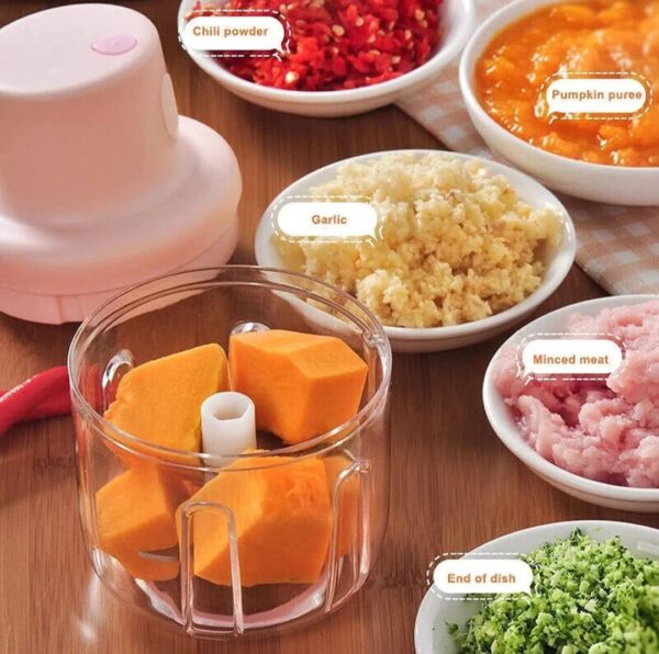ZARWAR USB Rechargeable Electric Chopper for Fruit, Vegetable, Onion, Garlic Vegetable Chopper - Image 5