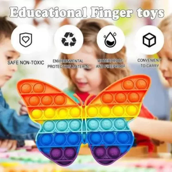 Deepak toys Pop It Butterfly Pop It fidget Toys For Kids Best Fidgets Push Pop Bubble Game  (Multicolor) - Image 3