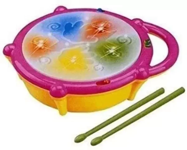Urvashi Enterprises Musical Light Sound Flash Drum With Sticks for kids  (Multicolor) - Image 2